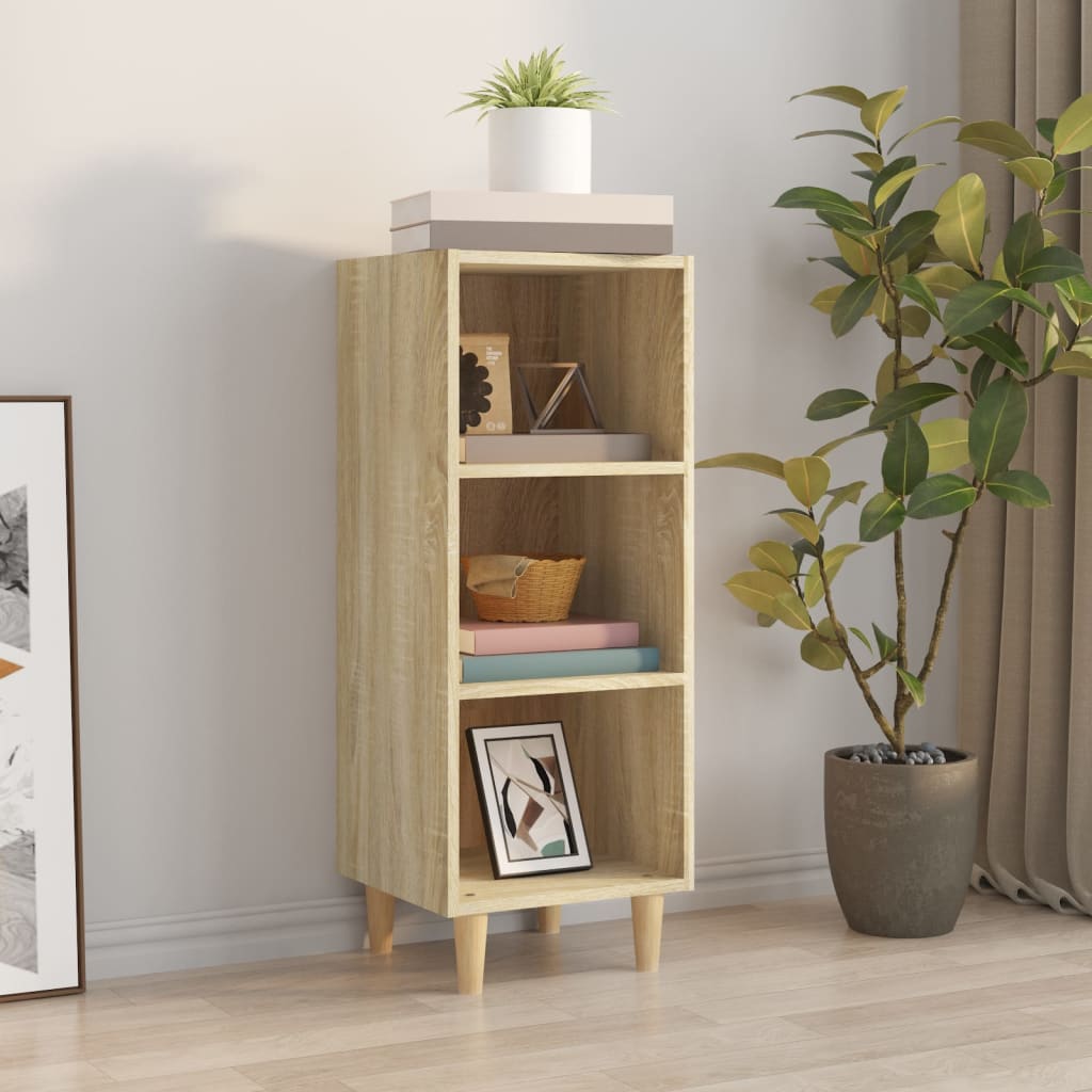 Komoda boja dimljenog sonome 34,5x32,5x90 cm konstruirano drvo