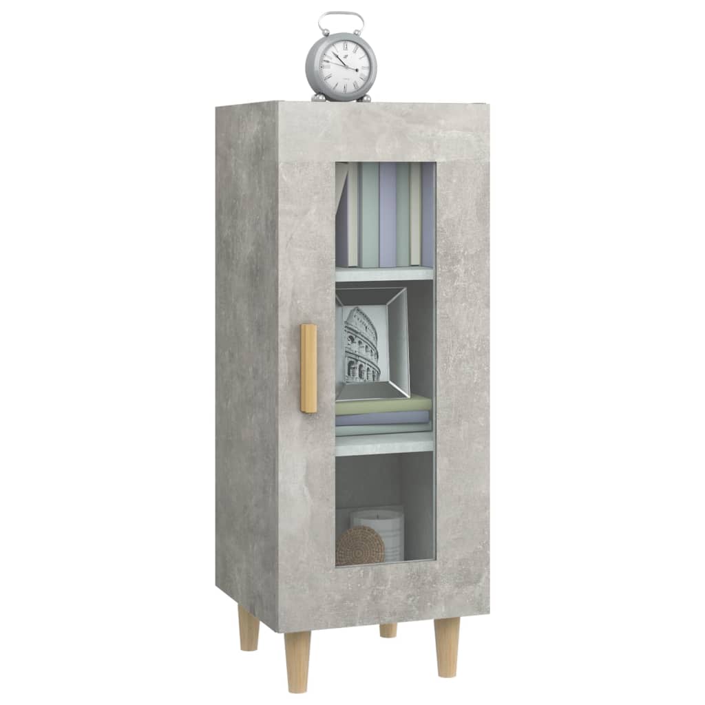 Komoda siva boja betona 34,5x34x90 cm od konstruiranog drva