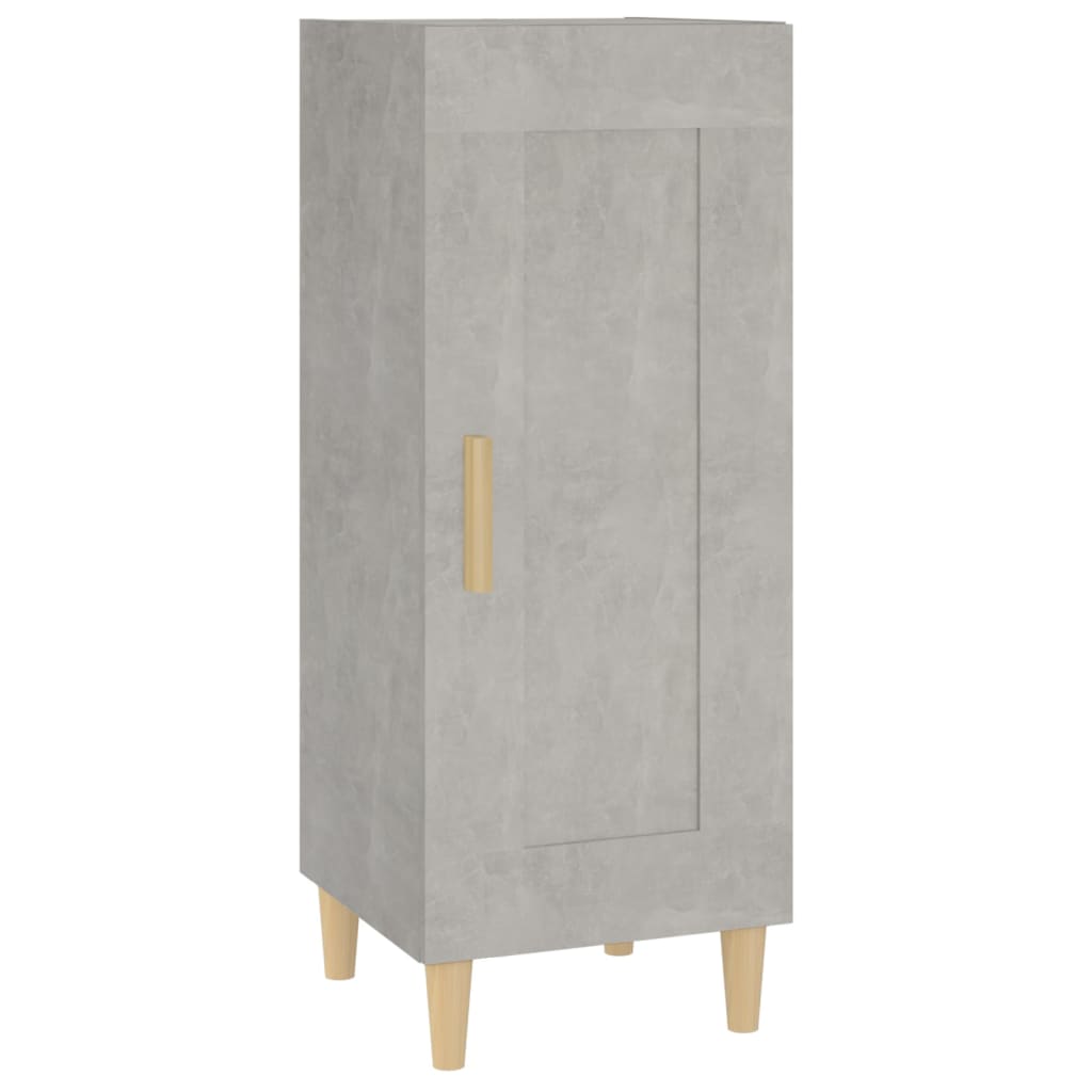 Komoda siva boja betona 34,5x34x90 cm od konstruiranog drva