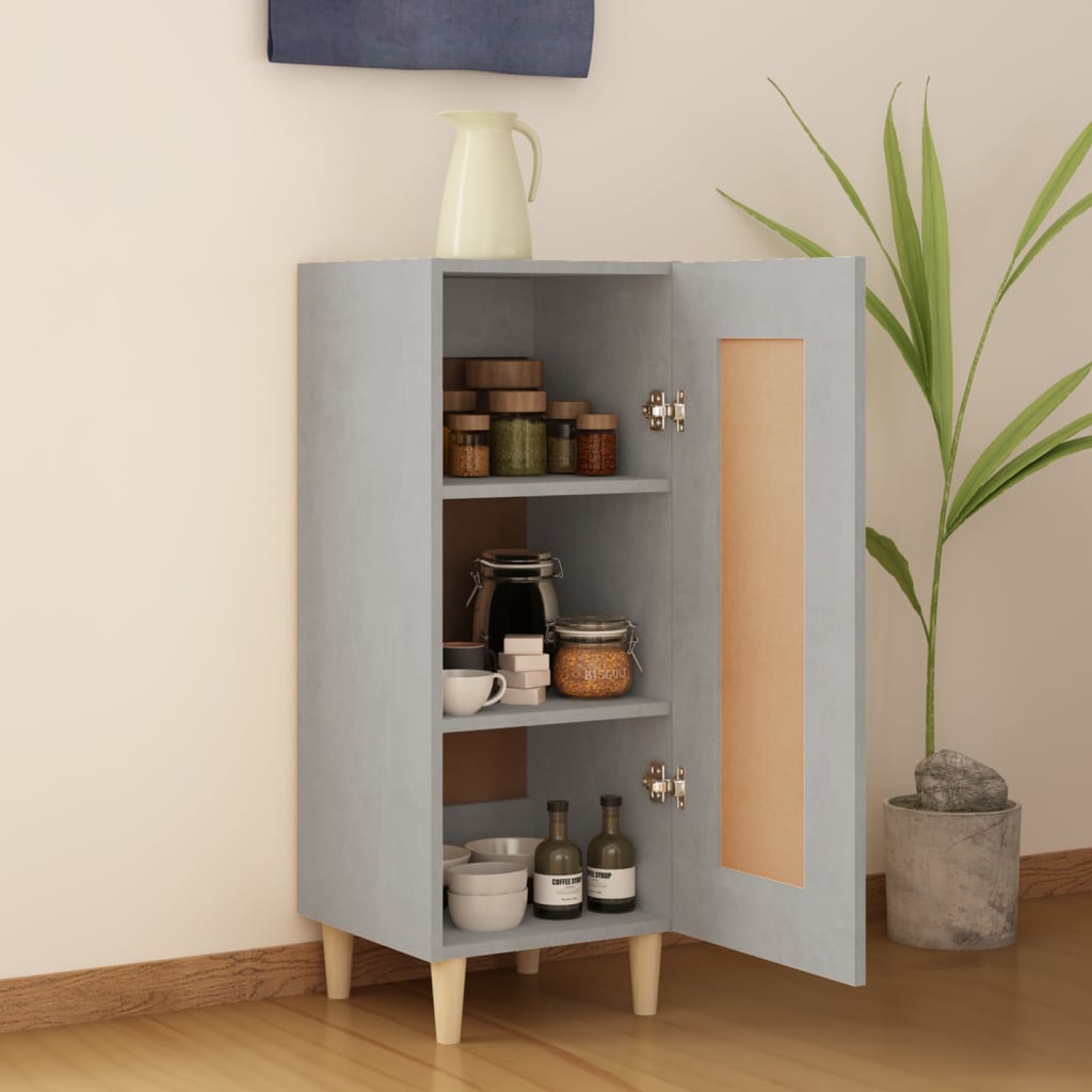 Komoda siva boja betona 34,5x34x90 cm od konstruiranog drva