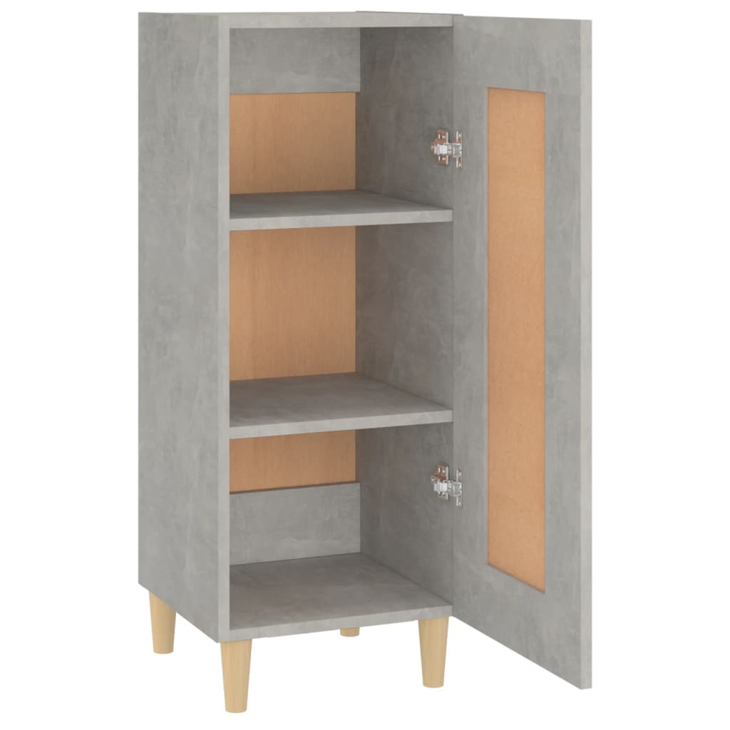 Komoda siva boja betona 34,5x34x90 cm od konstruiranog drva