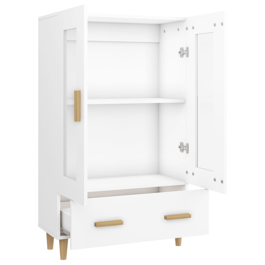 Visoka komoda bijela 70 x 31 x 115 cm od konstruiranog drva