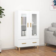 Visoka komoda bijela 70 x 31 x 115 cm od konstruiranog drva