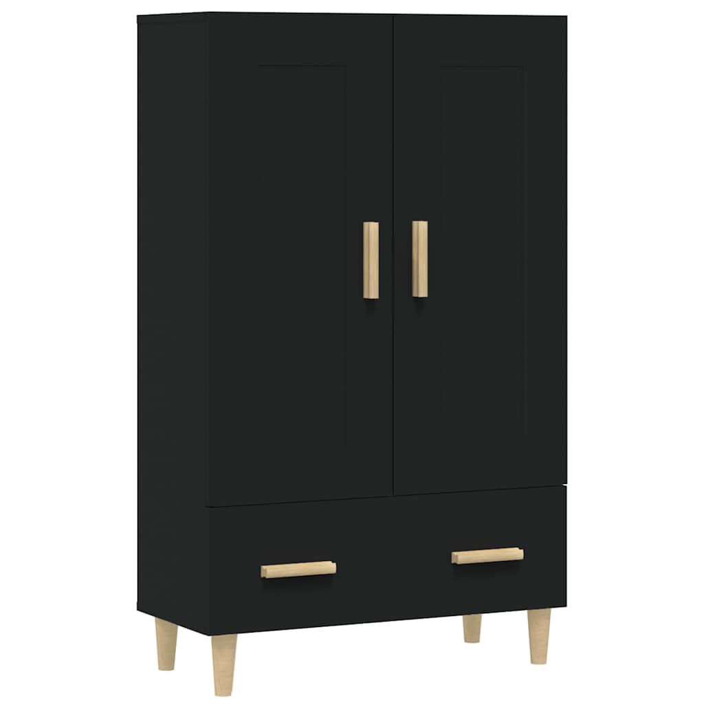 Visoka komoda crna 70 x 31 x 115 cm od konstruiranog drva