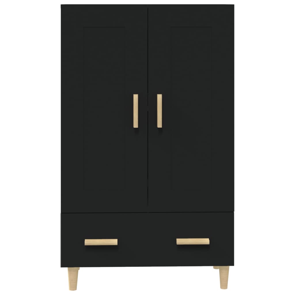 Visoka komoda crna 70 x 31 x 115 cm od konstruiranog drva