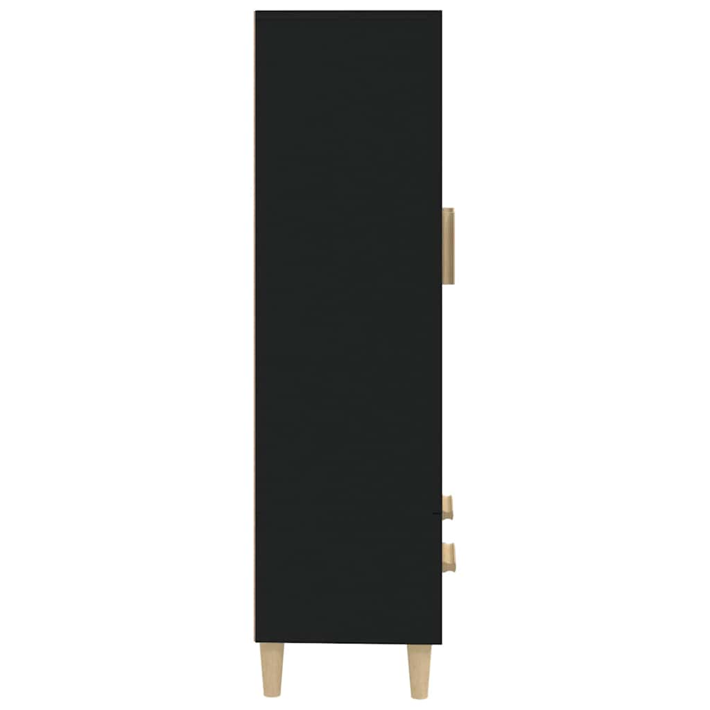 Visoka komoda crna 70 x 31 x 115 cm od konstruiranog drva