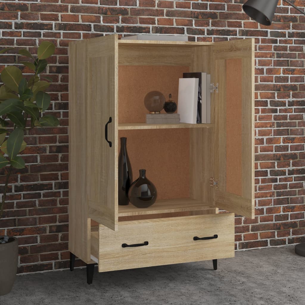 Visoka komoda boja hrasta sonome 70x31x115 cm konstruirano drvo