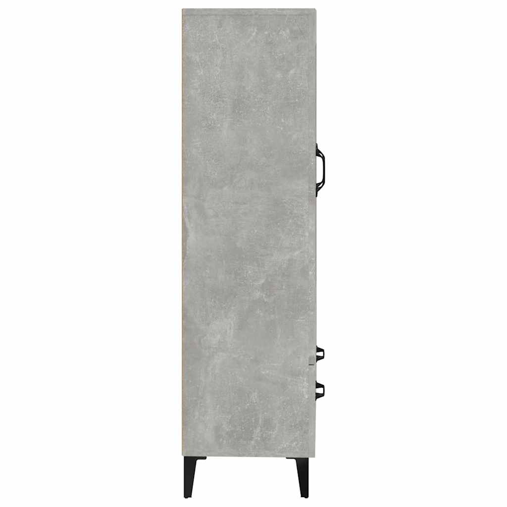 Visoka komoda siva boja betona 70x31x115 cm konstruirano drvo