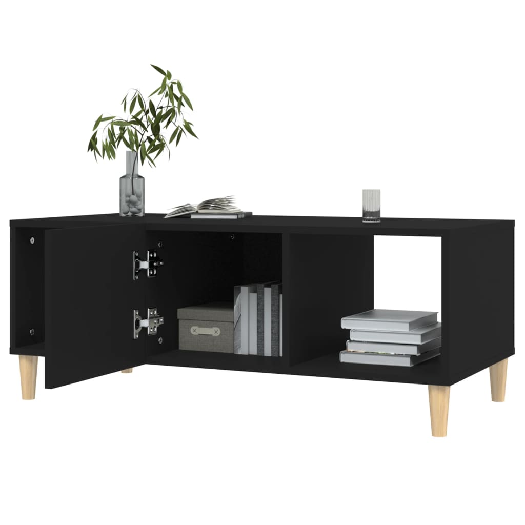 Stolić za kavu crni 102 x 50 x 40 cm od konstruiranog drva
