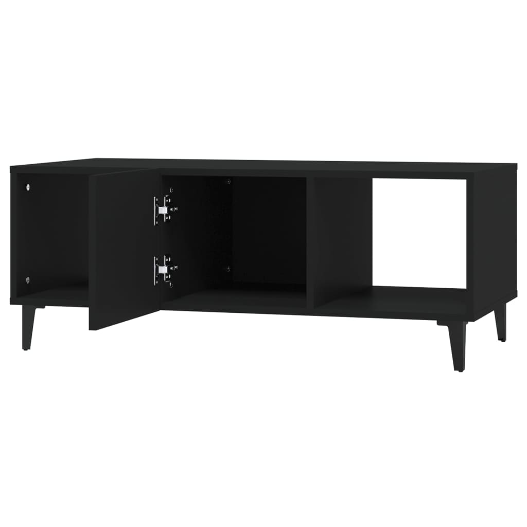 Stolić za kavu crni 102x50x40 cm od konstruiranog drva