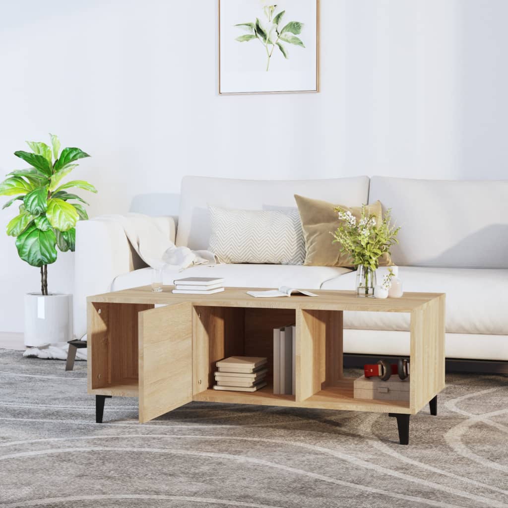 Stolić za kavu boja hrasta 102x50x40 cm konstruirano drvo