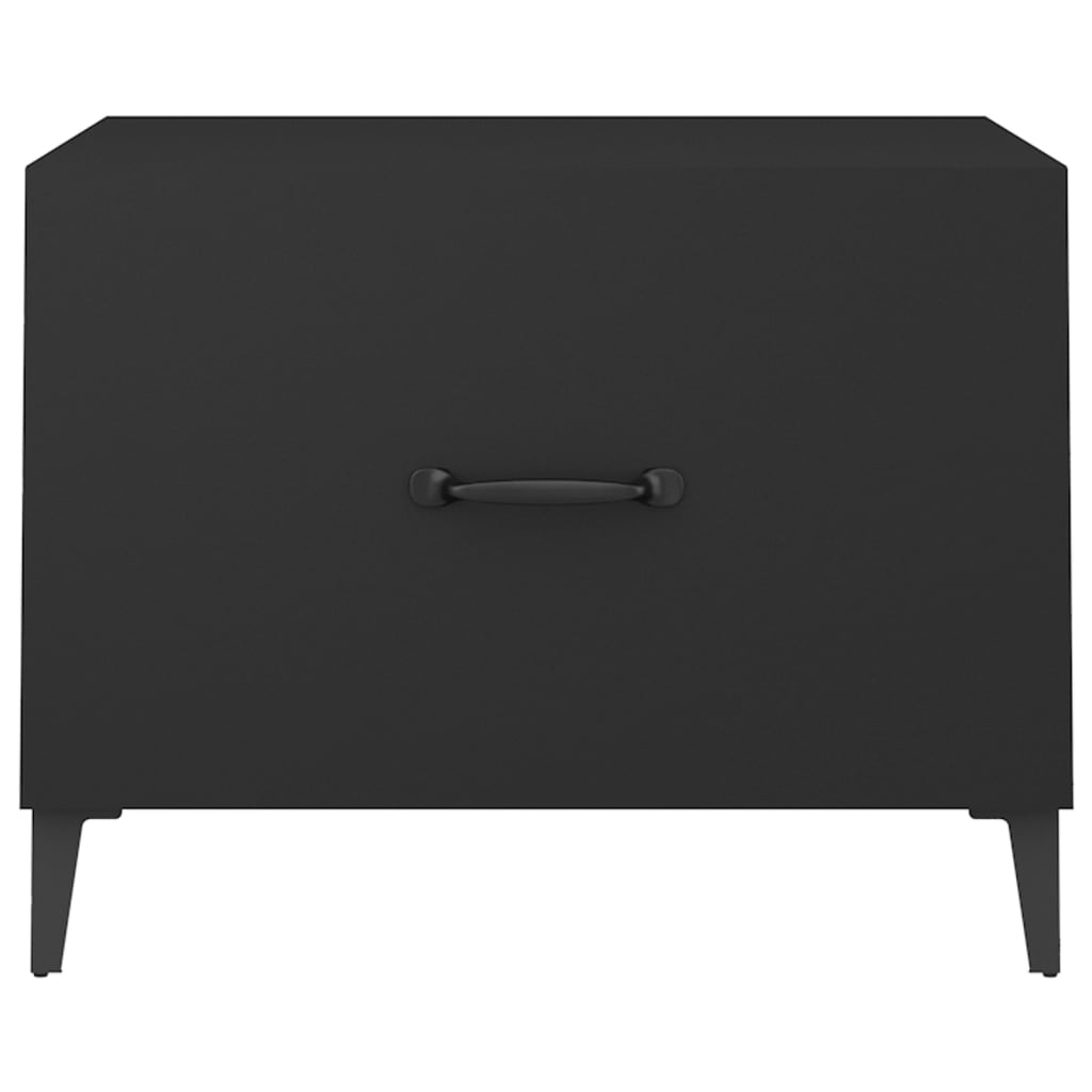 Stolić za kavu s metalnim nogama 2 kom crni 50 x 50 x 40 cm