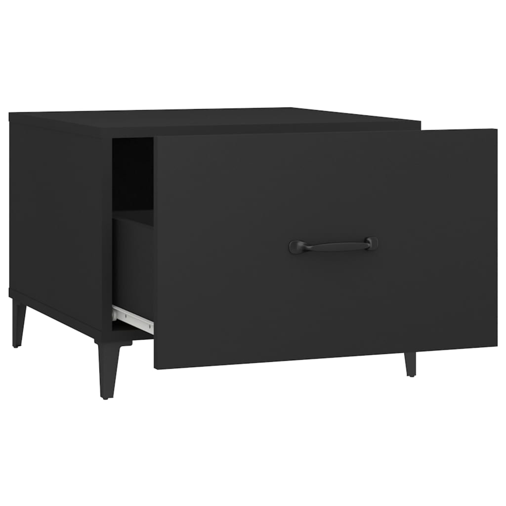 Stolić za kavu s metalnim nogama 2 kom crni 50 x 50 x 40 cm