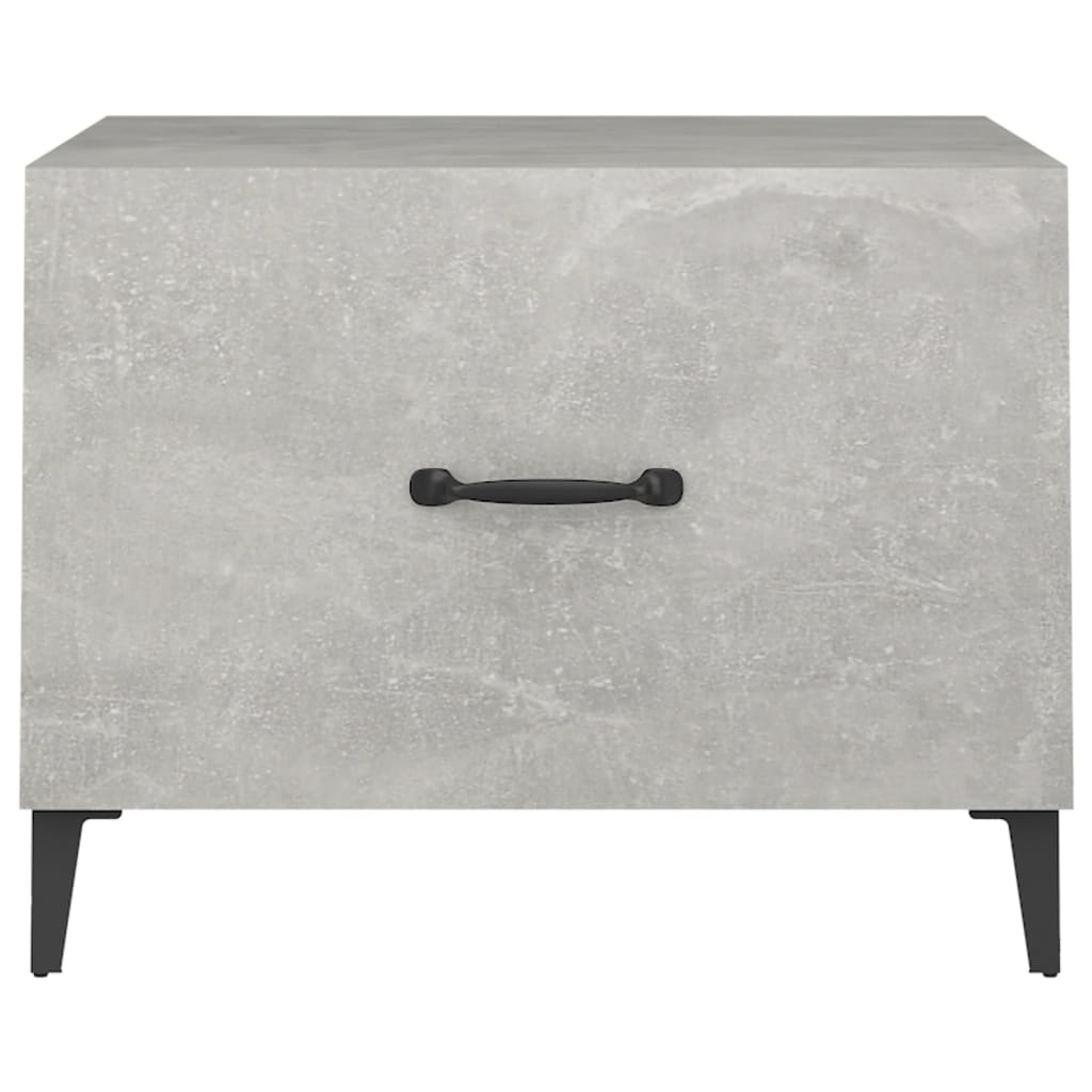 Stolić za kavu s metalnim nogama 2 kom boja betona 50x50x40 cm