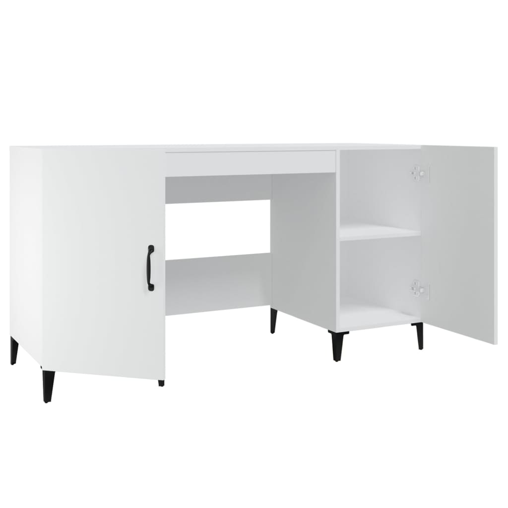 Radni stol bijeli 140 x 50 x 75 cm od konstruiranog drva