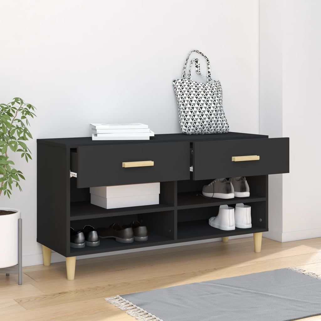 Ormarić za cipele Crno 102x35x55 cm od konstruiranog drva
