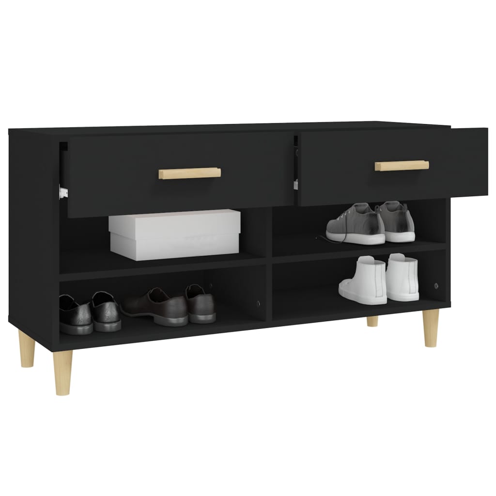 Ormarić za cipele Crno 102x35x55 cm od konstruiranog drva