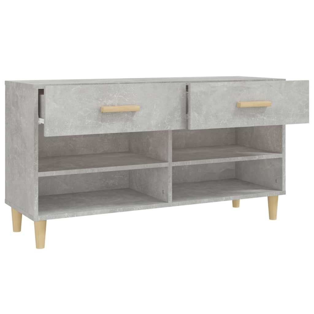 Ormarić za cipele boja betona 102x35x55 cm konstruirano drvo