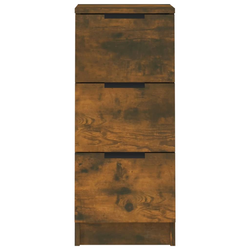 Komode 2 kom boja dimljenog hrasta 30x30x70cm konstruirano drvo