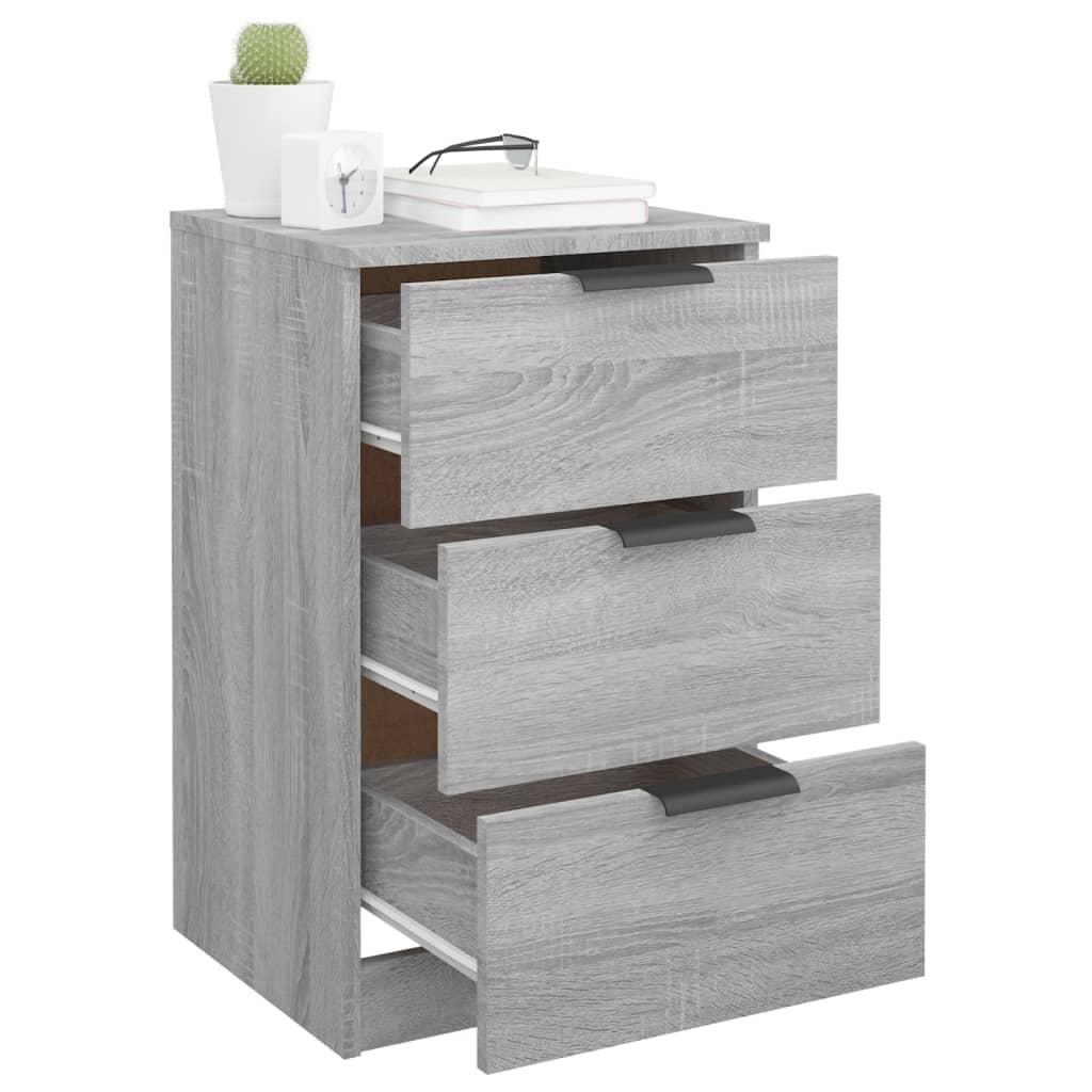 Noćni ormarići 2 kom boja dimljenog smeđi 40x36x65 cm