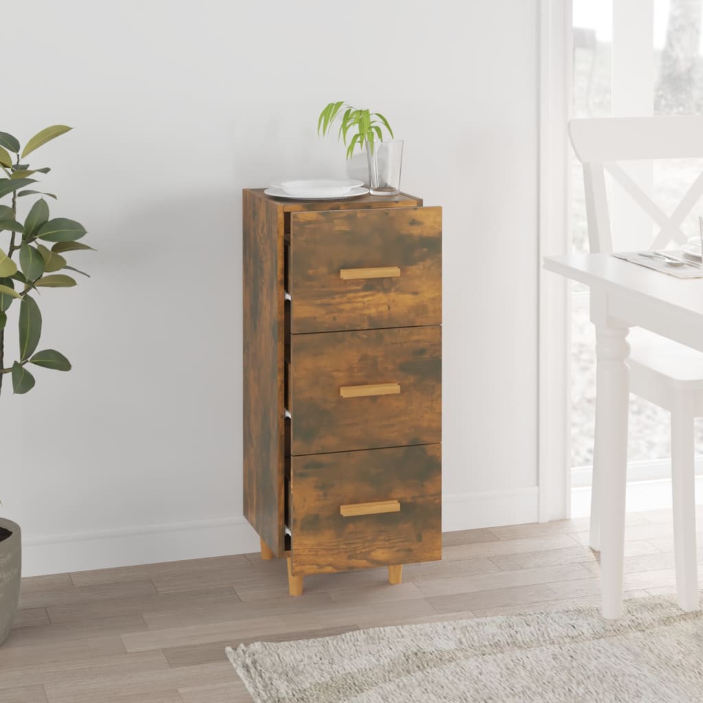Komoda boja dimljenog hrasta 34,5x34x90 cm konstruirano drvo
