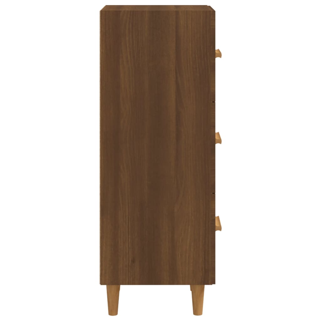 Komoda boja smeđeg hrasta 34,5 x 34 x 90 cm konstruirano drvo