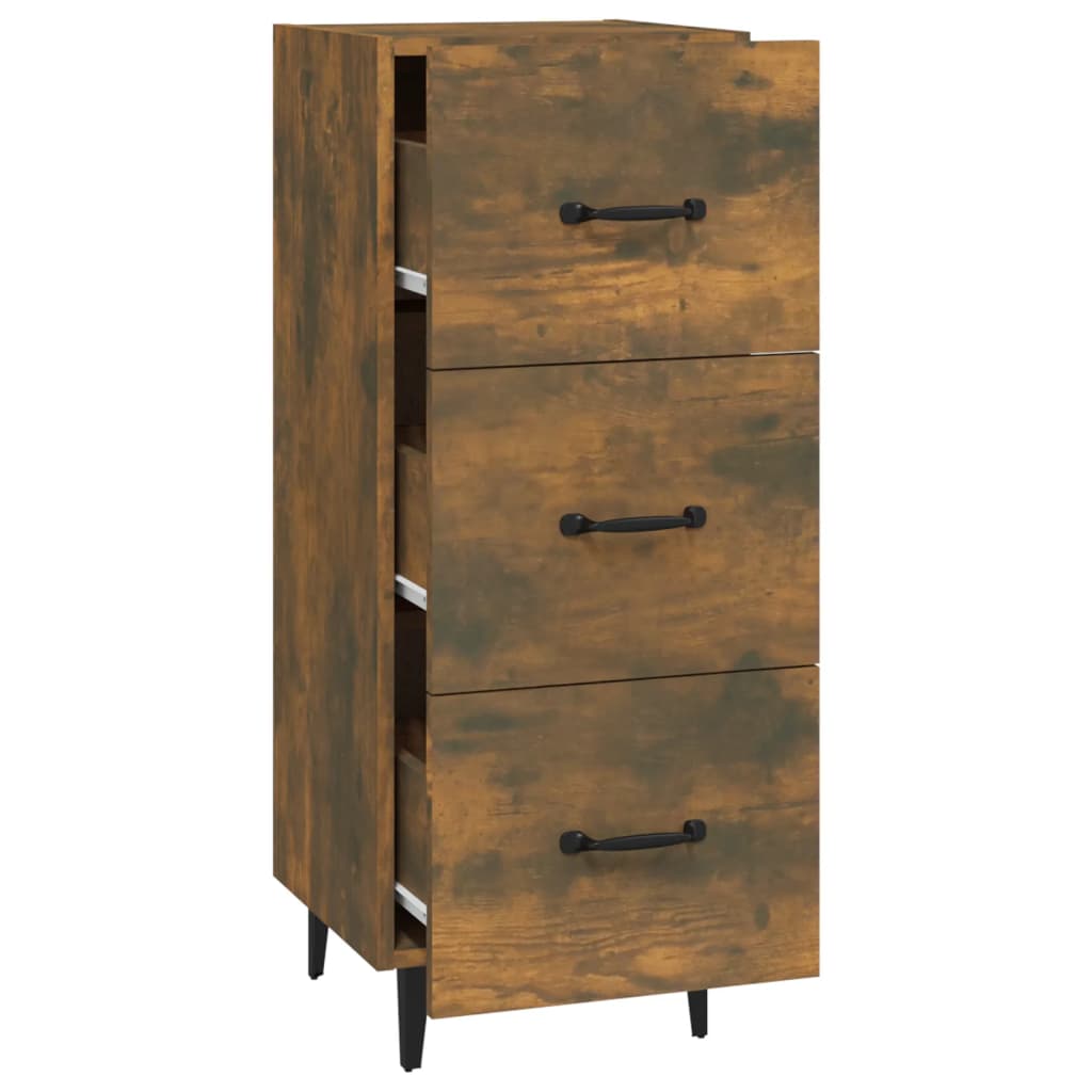 Komoda boja dimljenog hrasta 34,5x34x90 cm konstruirano drvo