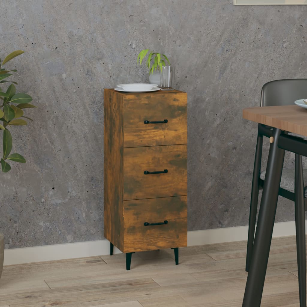 Komoda boja dimljenog hrasta 34,5x34x90 cm konstruirano drvo