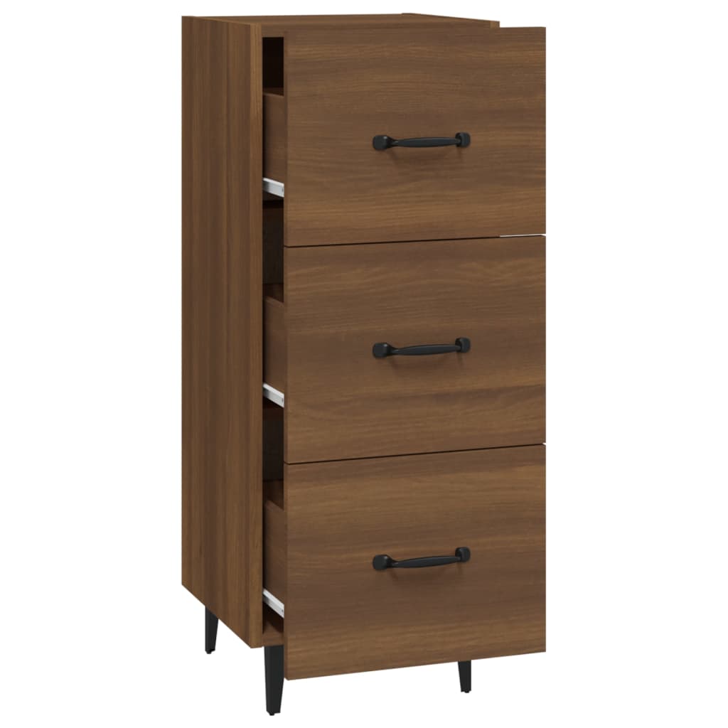 Komoda boja smeđeg hrasta 34,5 x 34 x 90 cm konstruirano drvo