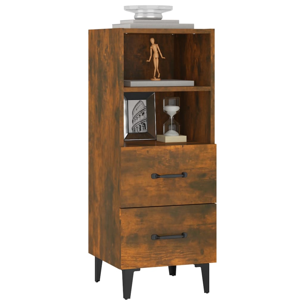Komoda boja dimljenog hrasta 34,5x34x90 cm konstruirano drvo
