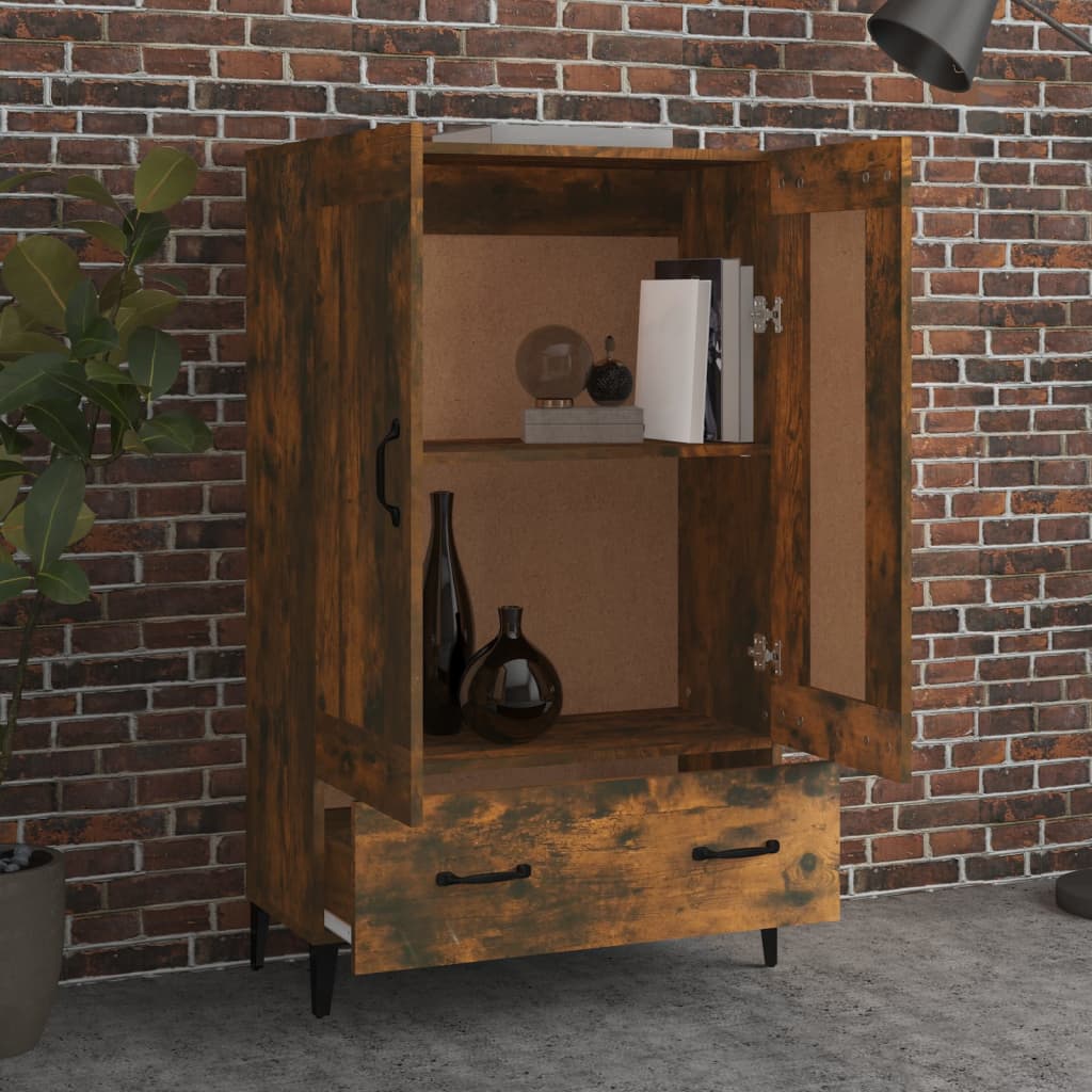 Komoda boja dimljenog hrasta 70 x 31 x 115 cm konstruirano drvo