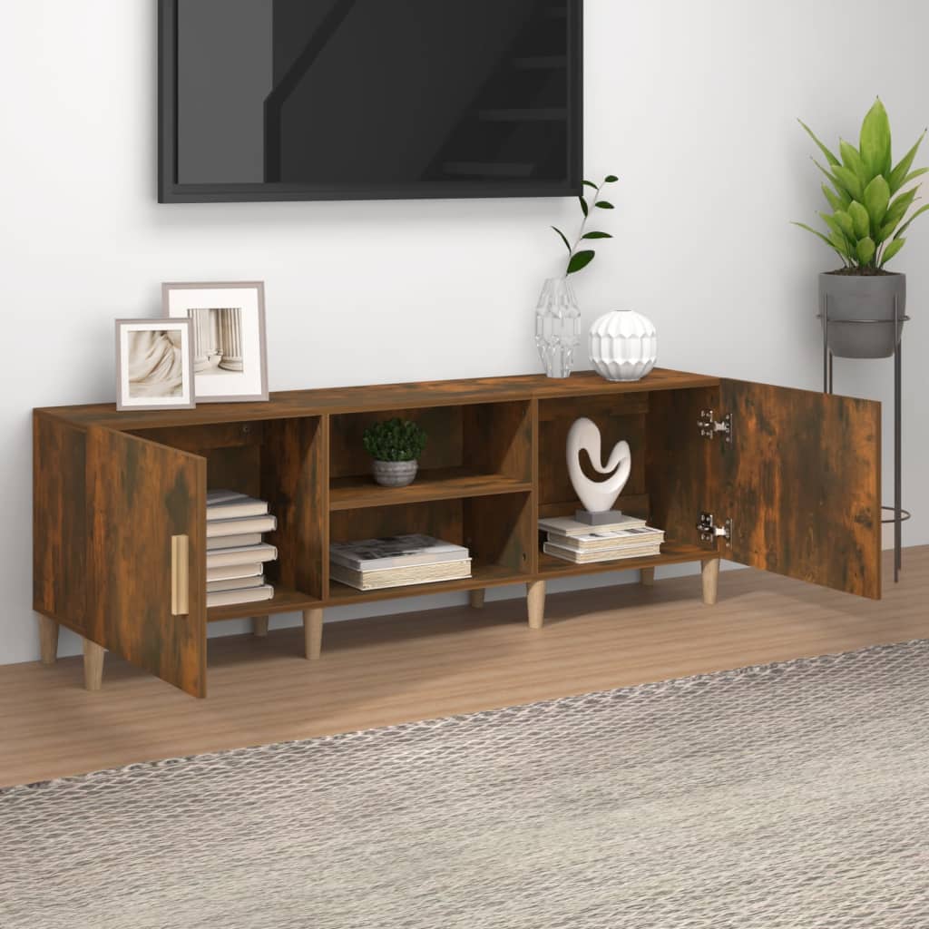TV ormarić boja dimljenog hrasta 150x30x50 cm konstruirano drvo