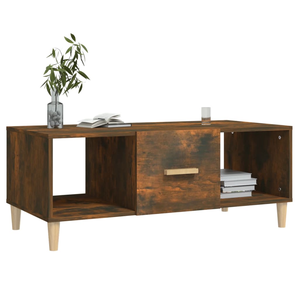 Stolić za kavu boja hrasta 102 x 50 x 40 cm konstruirano drvo