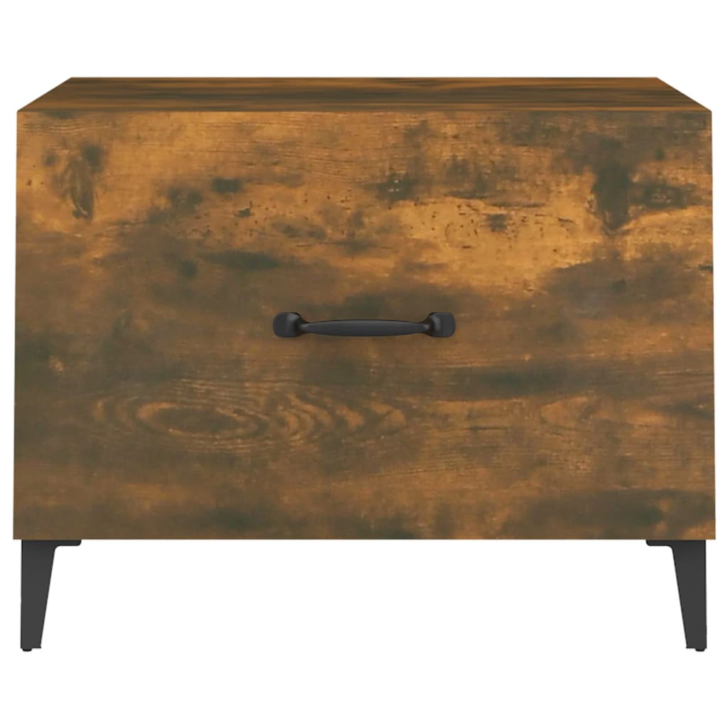 Stolići za kavu s metalnim nogama 2 kom boja hrasta 50x50x40 cm