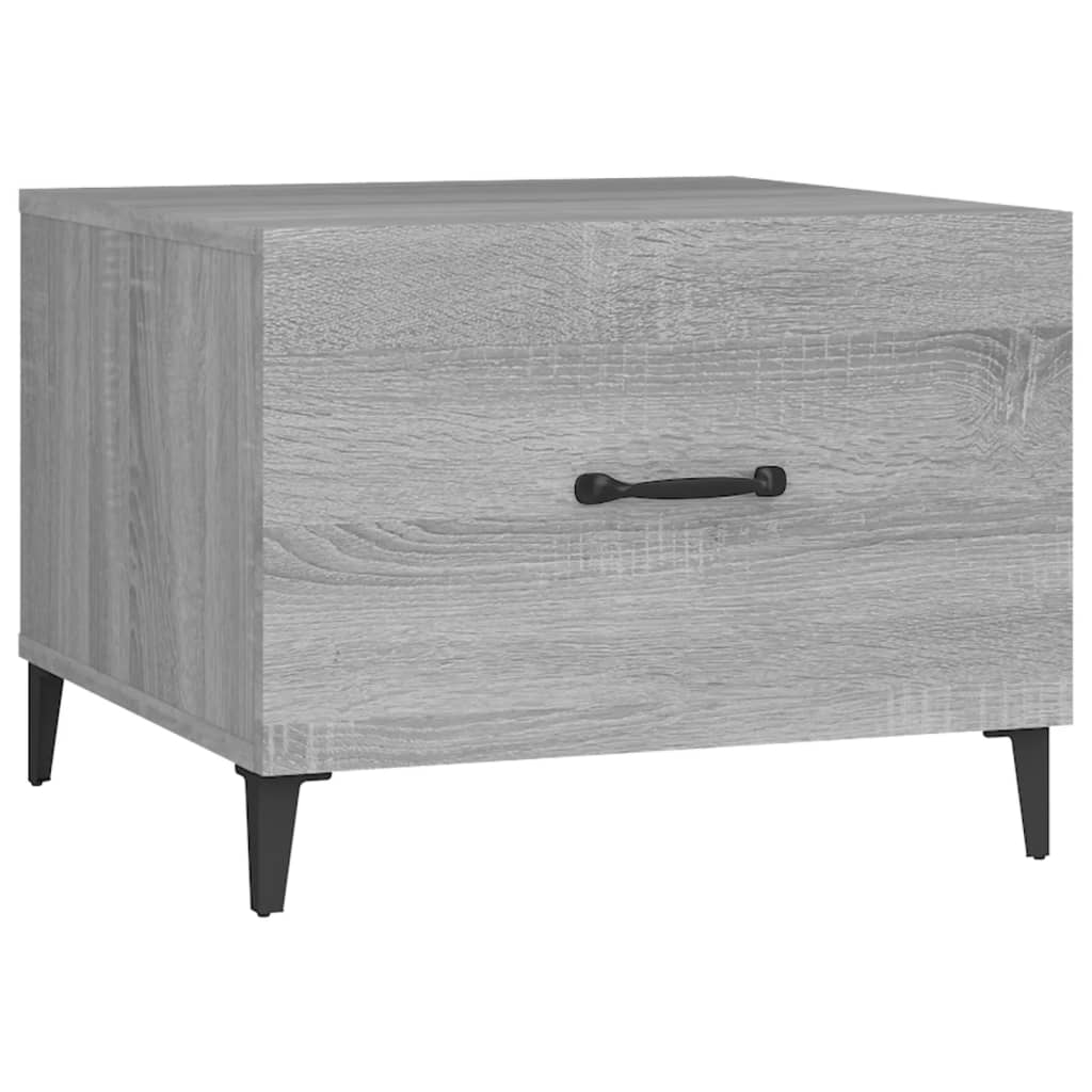 Stolići za kavu s metalnim nogama 2 kom boja hrasta 50x50x40 cm