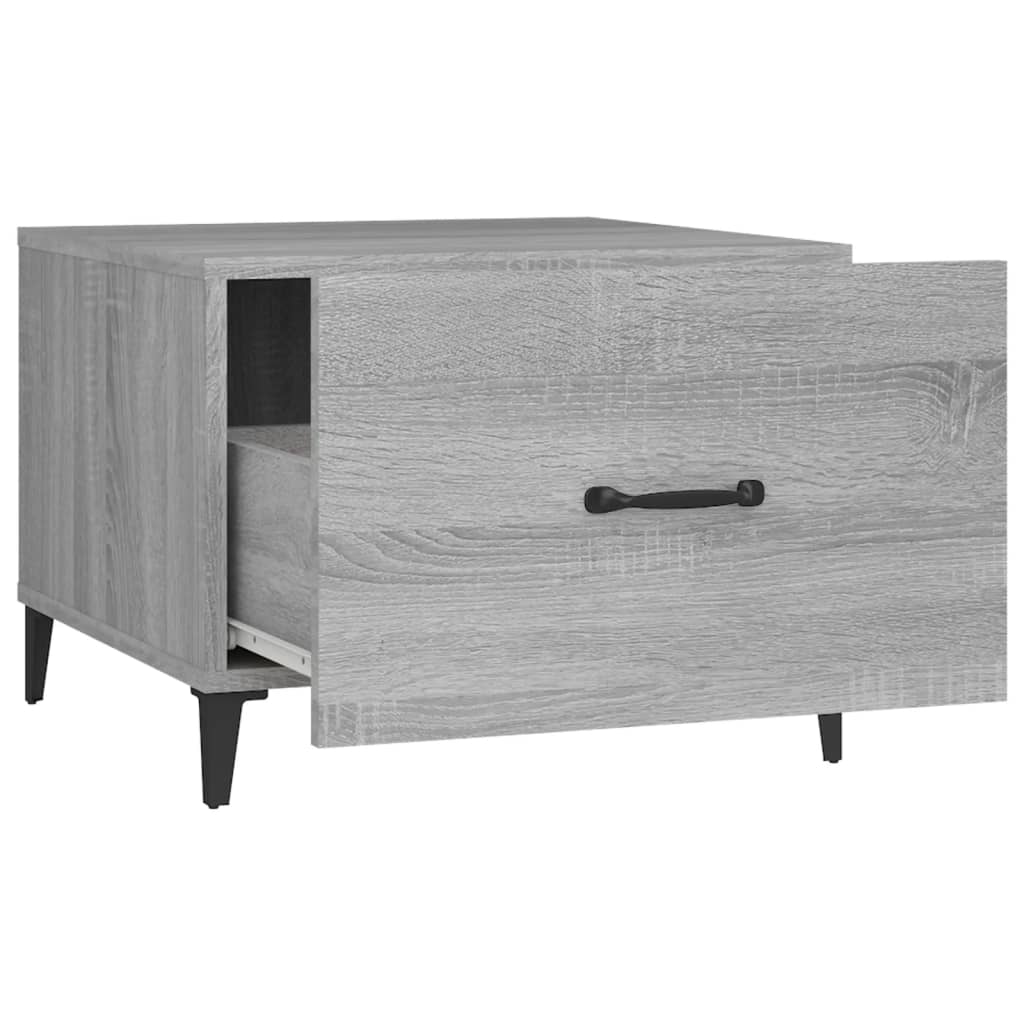 Stolići za kavu s metalnim nogama 2 kom boja hrasta 50x50x40 cm