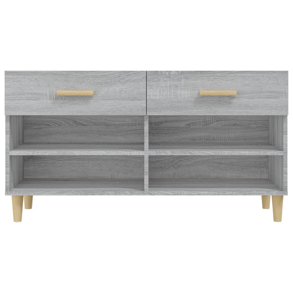 Ormarić za cipele sivi hrast 102 x 35 x 55 cm konstruirano drvo