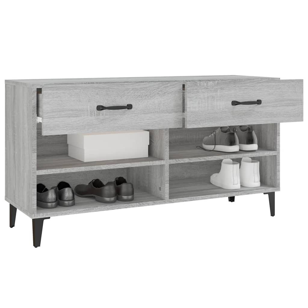 Ormarić za cipele sivi hrast 102 x 35 x 55 cm konstruirano drvo