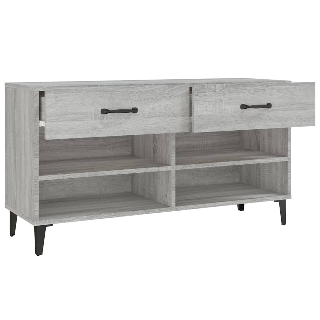 Ormarić za cipele sivi hrast 102 x 35 x 55 cm konstruirano drvo
