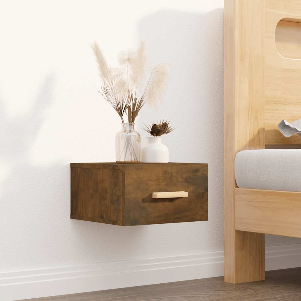 Zidni noćni ormarić boja dimljenog hrasta 35x35x20 cm