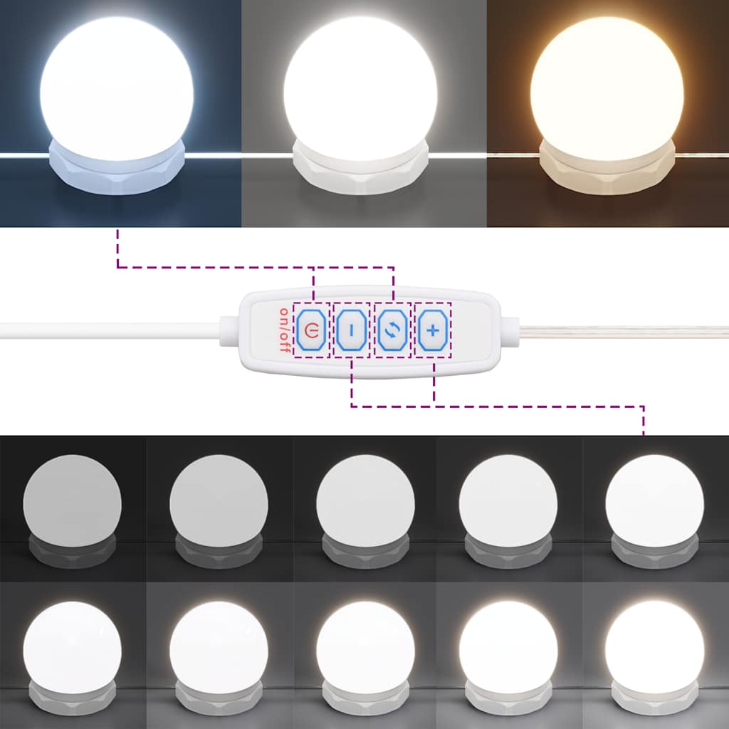 Ormarić s ogledalom LED boja hrasta sonome 90x31,5x62 cm