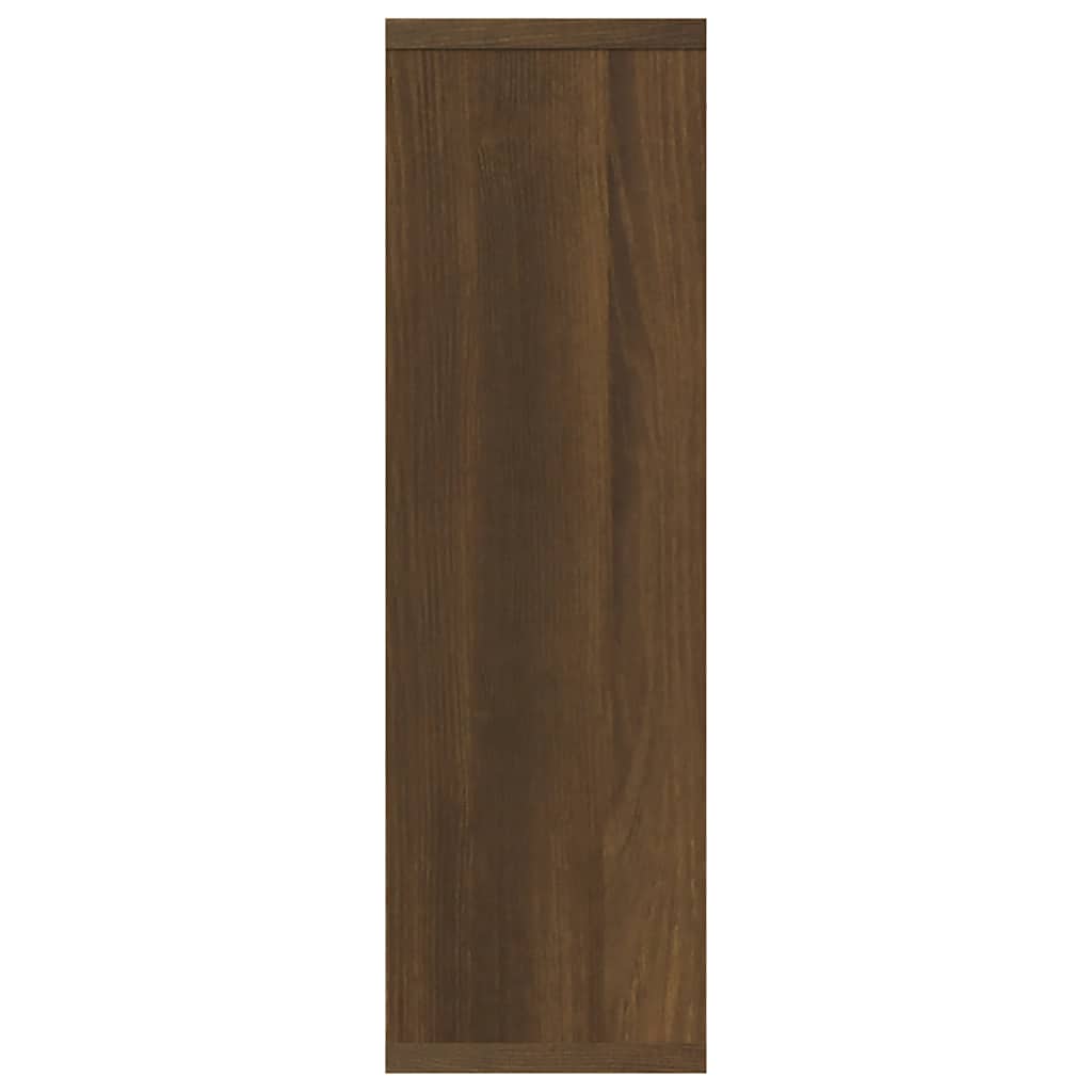 Zidna polica boja smeđeg hrasta 85x16x52,5 cm konstruirano drvo