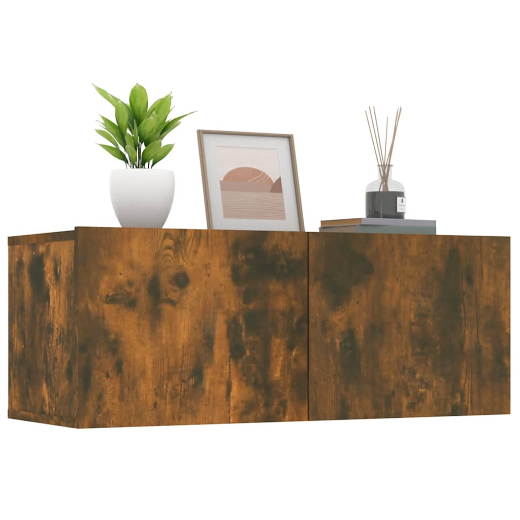 TV ormarići 2 kom boja dimljenog hrasta 80 x 30 x 30 cm drveni