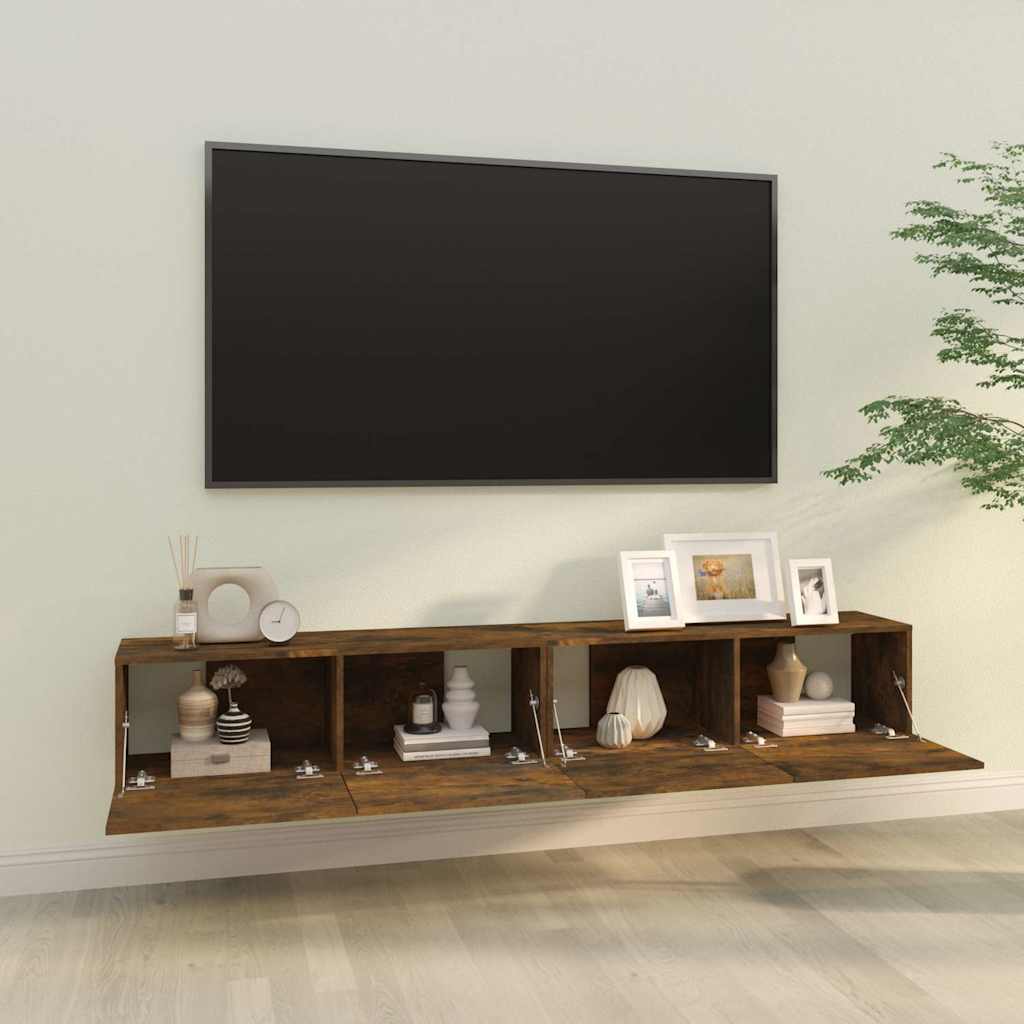 Zidni TV ormarići 2 kom hrast 100x30x30 cm konstruirano drvo