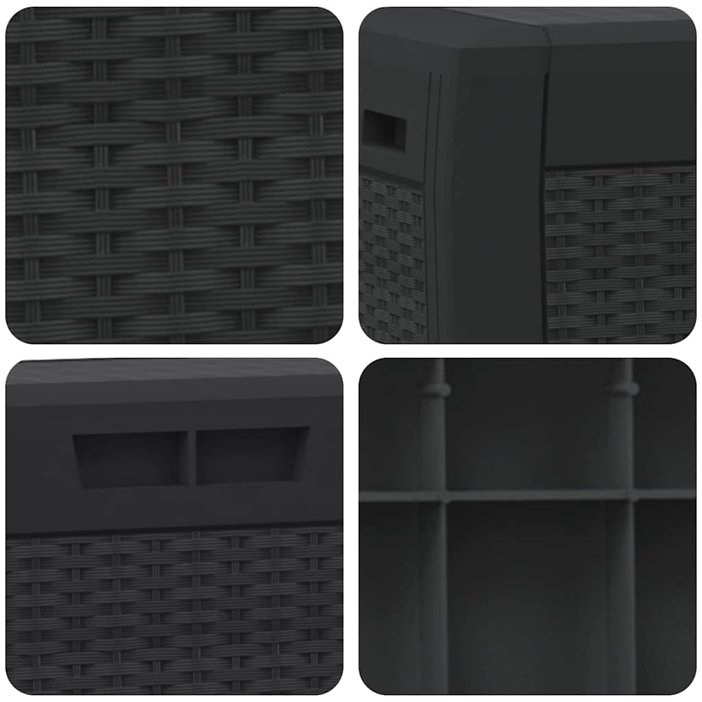 Vrtna kutija za pohranu antracit 119 x 48 x 60 cm polipropilen