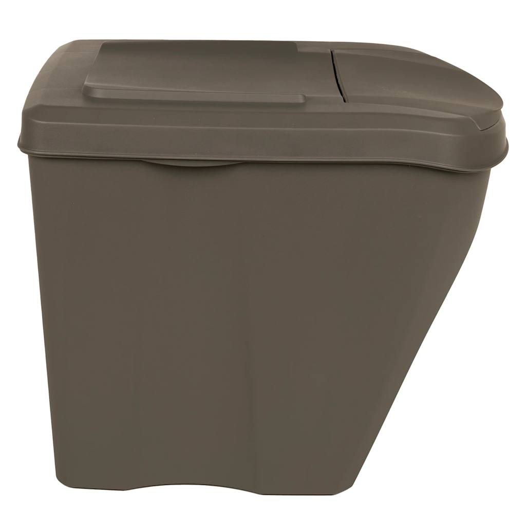 Složive kante za smeće 3 kom sive 75 L od polipropilena