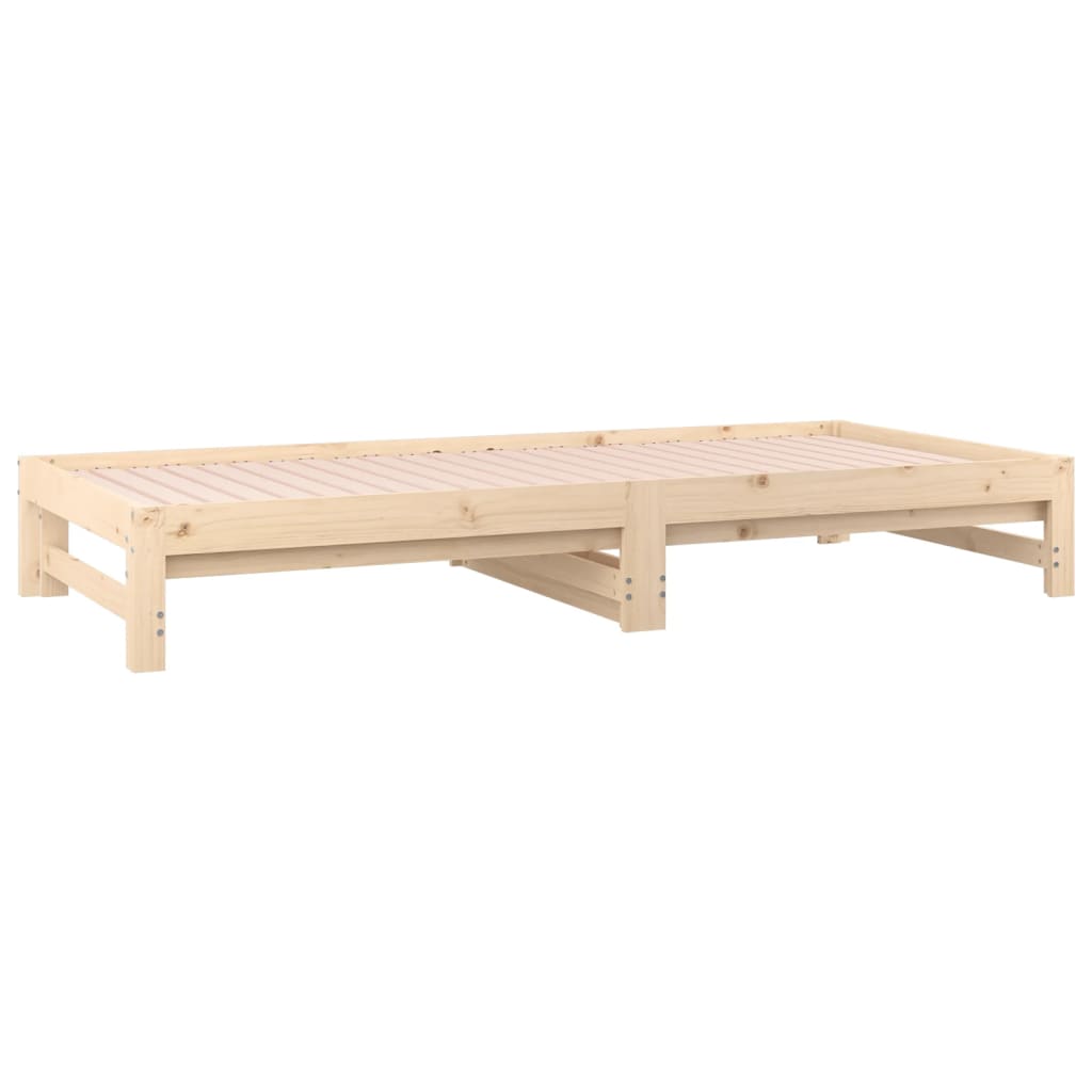 Dnevni ležaj na izvlačenje 2 x (90 x 200) cm masivna borovina