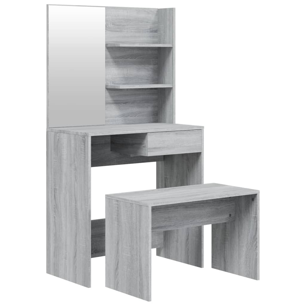 Set toaletnog stolića boja hrasta sonome 74,5x40x141 cm