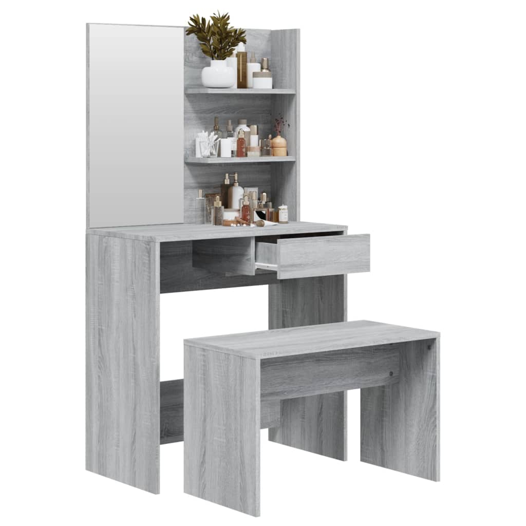 Set toaletnog stolića boja hrasta sonome 74,5x40x141 cm