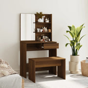 Set toaletni stolić boja smeđeg hrasta 74,5x40x141 cm